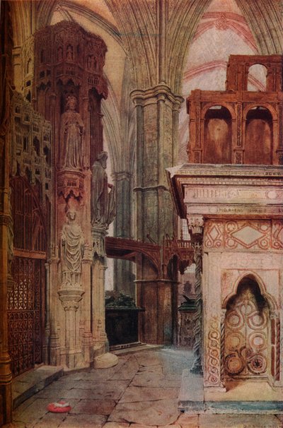 Het Heiligdom en de Kapel van Edward de Belijder door Unbekannt