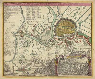 Het beleg van Danzig, 1734, 1730s door Unbekannt