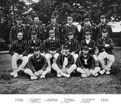 Het Zuid-Afrikaanse cricketteam van 1912 door Unbekannt