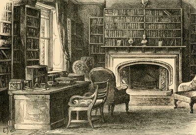 De studeerkamer in Hawarden, 1898 door Unbekannt
