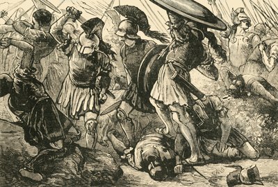 De Thebanen en Macedoniërs bij Chaeronea, 1890 door Unbekannt