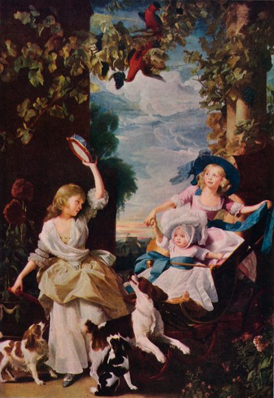 De drie jongste dochters van George III, 1785, 1937 door Unbekannt