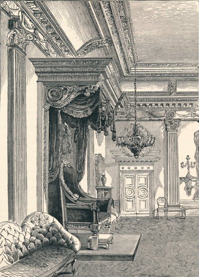 De troonzaal Dublin Castle, 1896 door Unbekannt