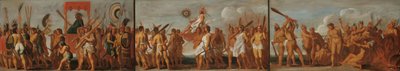 De behandeling van krijgsgevangenen door de Tupinambás, ca 1630 door Unbekannt