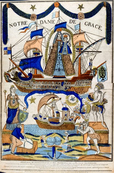 De Maagd Maria als Madonna in Glorie Notre Dame de Grace, 19e eeuw door Unbekannt
