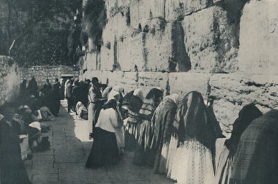 De Klaagmuur: De Dag van Rouw om de Verloren Stad van hun Voorouders, ca. 1935 door Unbekannt