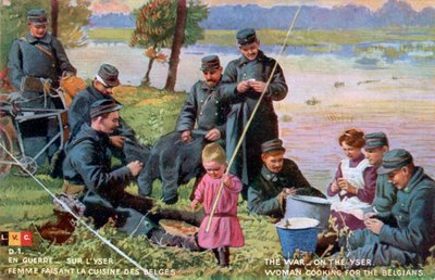 De Oorlog aan de IJzer, Franse WWI ansichtkaart, 1914-1918 door Unbekannt