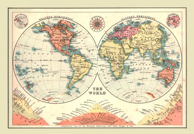 De Wereld in Hemisferen, 1902 door Unbekannt
