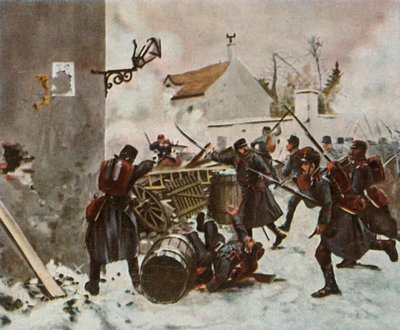 De Württemberg Divisie bij Champigny, 2 december 1870 door Unbekannt
