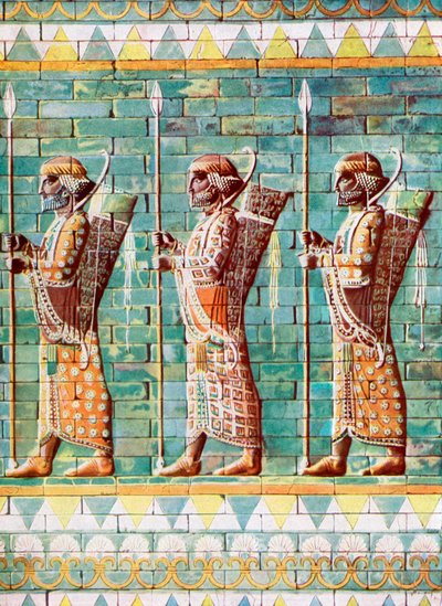 De boogschutters van koning Darius, Susa, Iran, 1933-1934 door Unbekannt