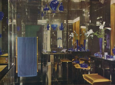 De badkamer in Gayfere House, Londen, 1936 door Unbekannt
