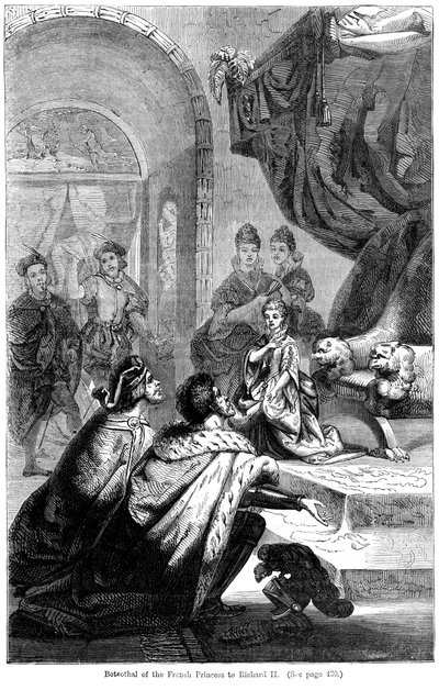 De verloving van Isabella van Valois 1389-1409 met Koning Richard II 1367-1400, 1396 door Unbekannt
