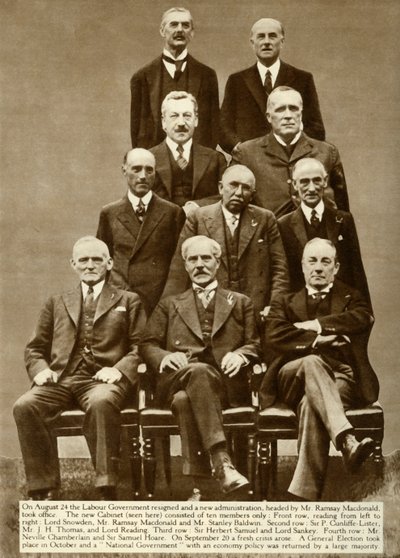 Het kabinet van Ramsay MacDonald, 1931, 1935 door Unbekannt