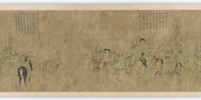 De gevangenschap van Cai Wenji, Ming-dynastie, 14e-15e eeuw door Unbekannt