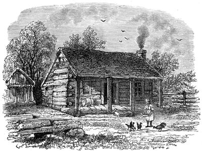 Het vroege huis van Abraham Lincoln, Gentryville, Indiana, 19e eeuw door Unbekannt