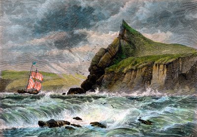 De ingang van Fowey Harbour, Cornwall door Unbekannt