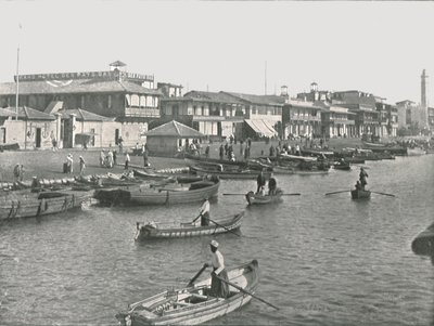 De ingang van het Suezkanaal bij Port Said, Egypte, 1895 door Unbekannt
