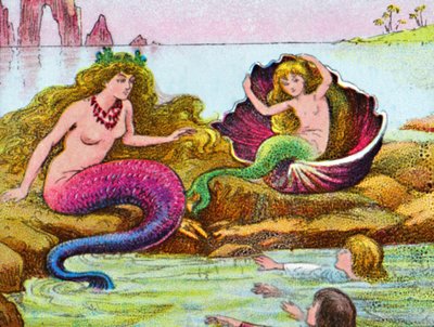 De zeemeerminnen, ca. 1905 door Unbekannt