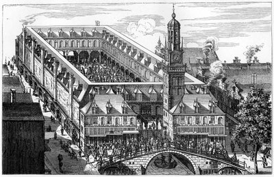De oude beurs in Amsterdam, verwoest door brand in 1858, 1903 door Unbekannt
