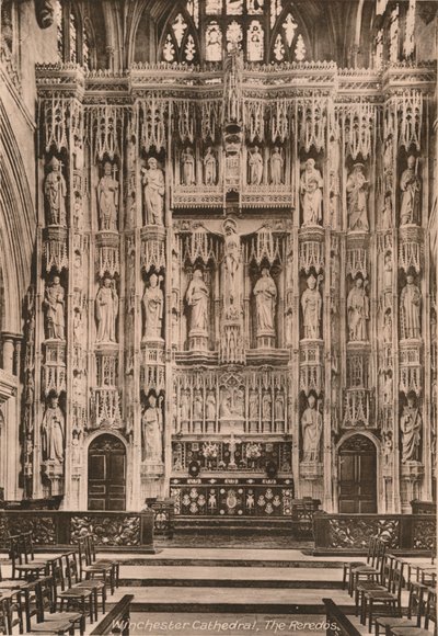 Het altaar, Winchester Cathedral, Hampshire, begin 20ste eeuw door Unbekannt