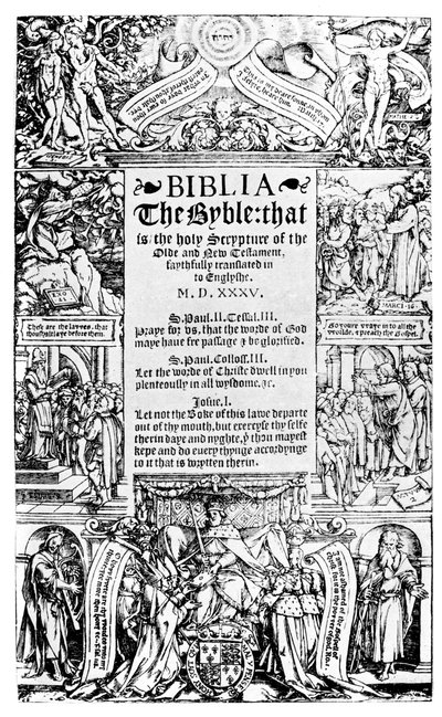 Titelpagina van de Coverdale Bijbel, 1535 1926 door Unbekannt