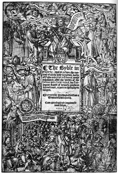 Titelpagina van de Grote Bijbel, 1539, 1893 door Unbekannt