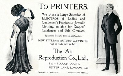 Aan drukkers - De Art Reproduction Co., Ltd advertentie, 1909 door Unbekannt