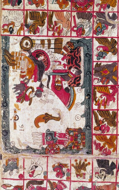 Tonalamatl Aubin, Folio 16, 15e eeuw door Unbekannt