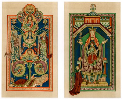 Boom van Jesse en Maagd en Kind op de troon, ca. 1130-1140 door Unbekannt