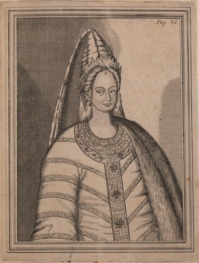 Tsarina Irina Godunova 1557-1603, de vrouw van Tsaar Feodor I van Rusland door Unbekannt