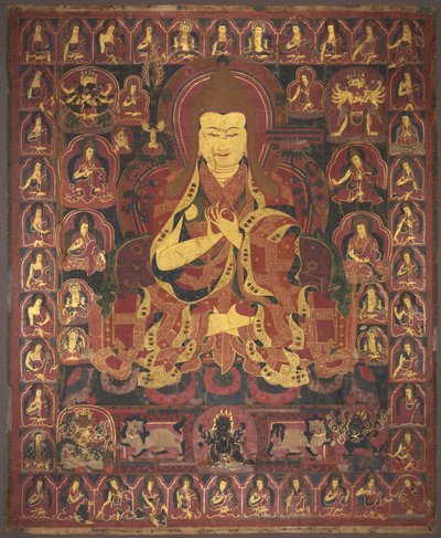 Tsong Khapa, oprichter van de Geluk-orde, c. 1440-1470 door Unbekannt