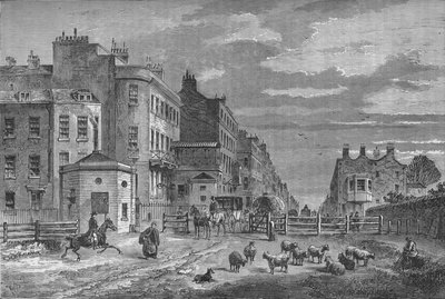 Tyburn Tolhek, Westminster, Londen, 1820 door Unbekannt