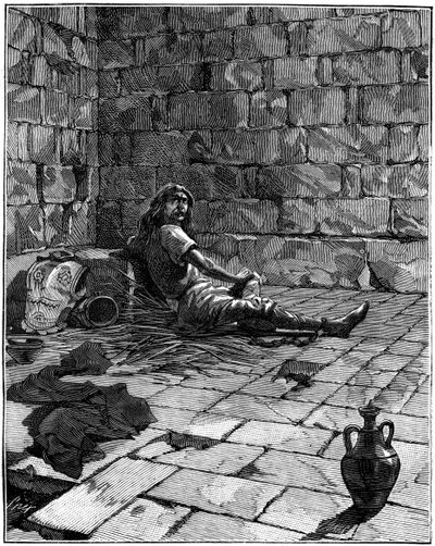 Vercingetorix gevangen in de Tullianum in Rome, ca. 52-46 v.Chr., 1882-1884 door Unbekannt