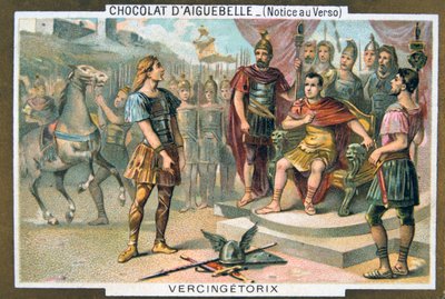 Vercingetorix geeft zich over aan Julius Caesar, ca. 46 v.Chr., 19e eeuw door Unbekannt