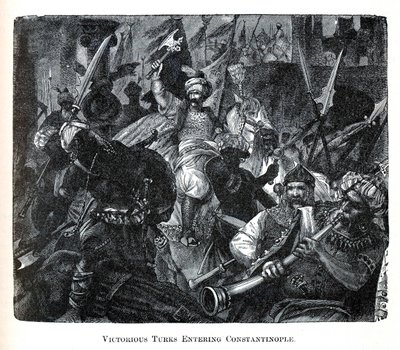 Overwinnende Turken betreden Constantinopel, 1882 door Unbekannt