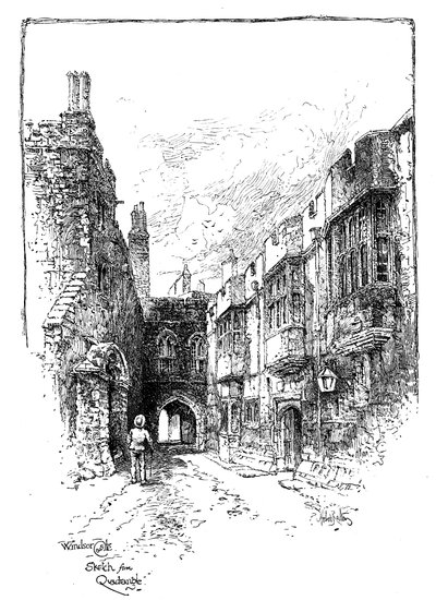 Uitzicht vanaf de Binnenplaats, Windsor Castle, c1888 door Unbekannt