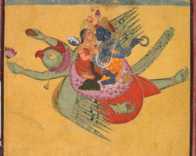 Vishnu en Lakshmi op Garuda door Unbekannt
