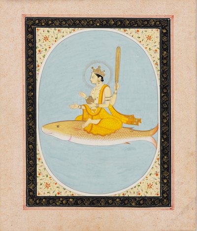 Vishnu als de vis avatar, Matsya, 1805-1815 door Unbekannt
