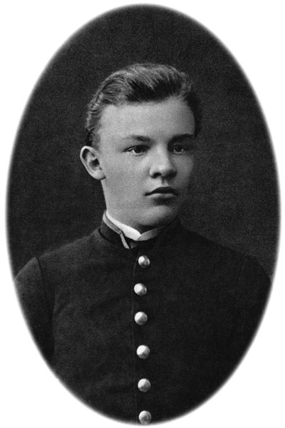 Vladimir Ulyanov Lenin als leerling op de middelbare school, Simbirsk, Rusland door Unbekannt