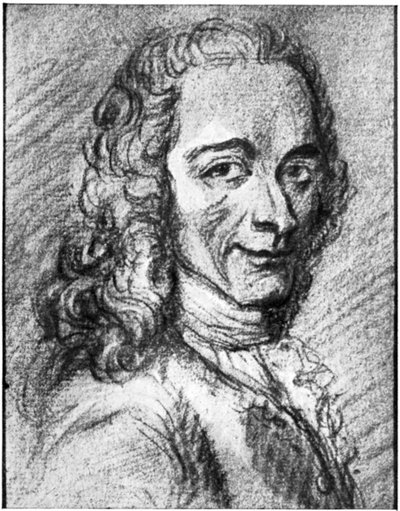 Voltaire, Franse Verlichtingsschrijver, essayist, deïst en filosoof, 18e eeuw door Unbekannt