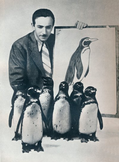 Walt Disney met pinguïns door Unbekannt