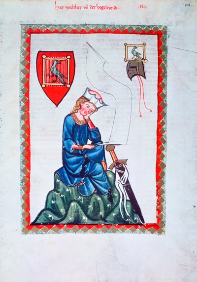 Walther von der Vogelweide, 1304-1340 door Unbekannt