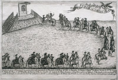 Oorlog van de Sinaasappels, gravure door Unbekannt