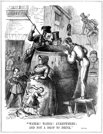 Water! Water! Overal, en geen druppel om te drinken, 1849 door Unbekannt