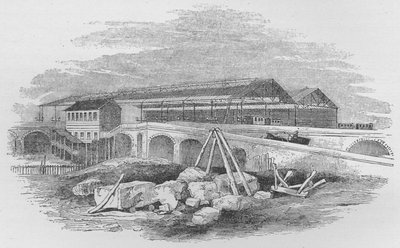 Waterloo treinstation, zoals het eruitzag toen het voor het eerst werd gebouwd, ca. 1848, 1912 door Unbekannt