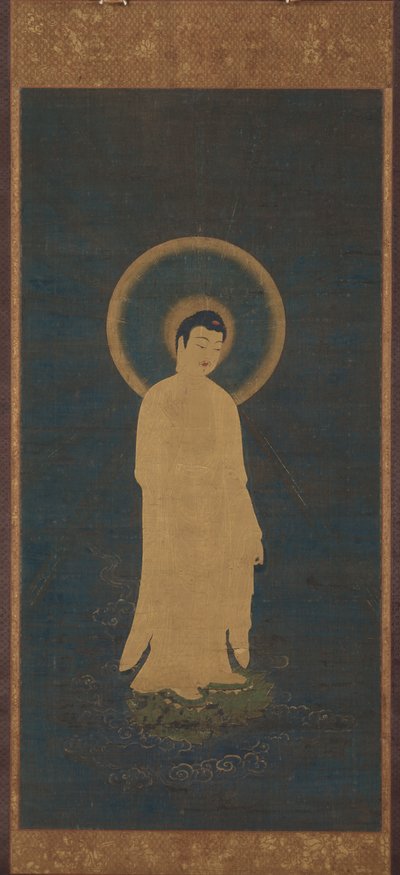 Welkomstafdaling van Amida Boeddha Raigo, ca. 1270-1333 door Unbekannt