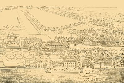Whitehall, vanaf de rivier, 1881 door Unbekannt