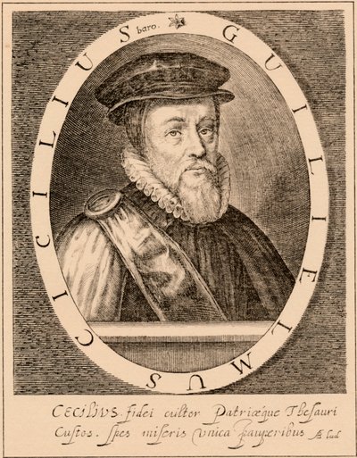 William Cecil, 1e Baron Burghley 1520-1598, Engels staatsman door Unbekannt