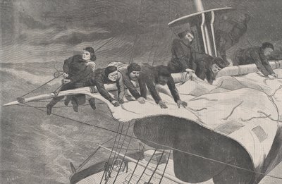 Winter op Zee - Zeilen Inhalen voor de Kust Harper