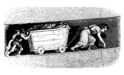 Vrouw en kinderen kolenputters, Midden en Oost Lothian, Schotland, ca. 1848 door Unbekannt